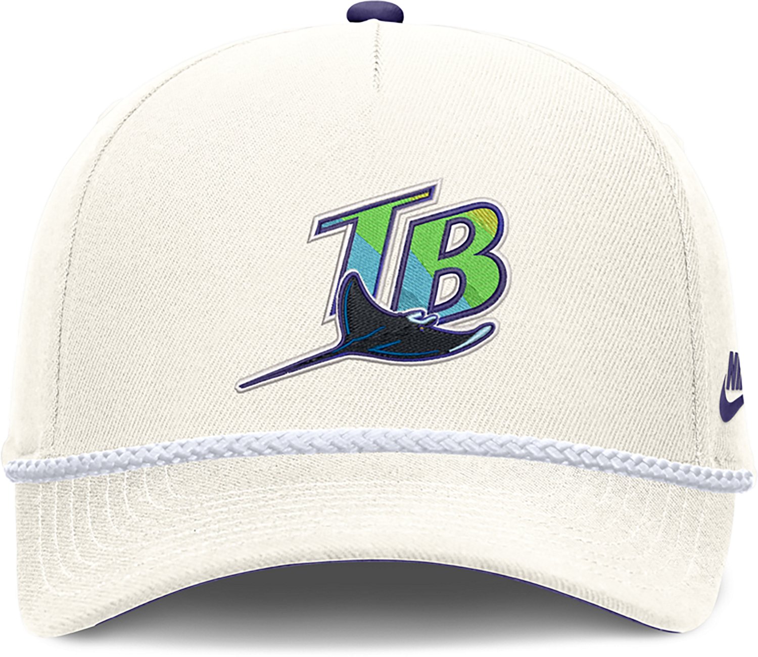 Nike Men's Tampa Bay Rays Cooperstown Rise Structured Cap - view number 2