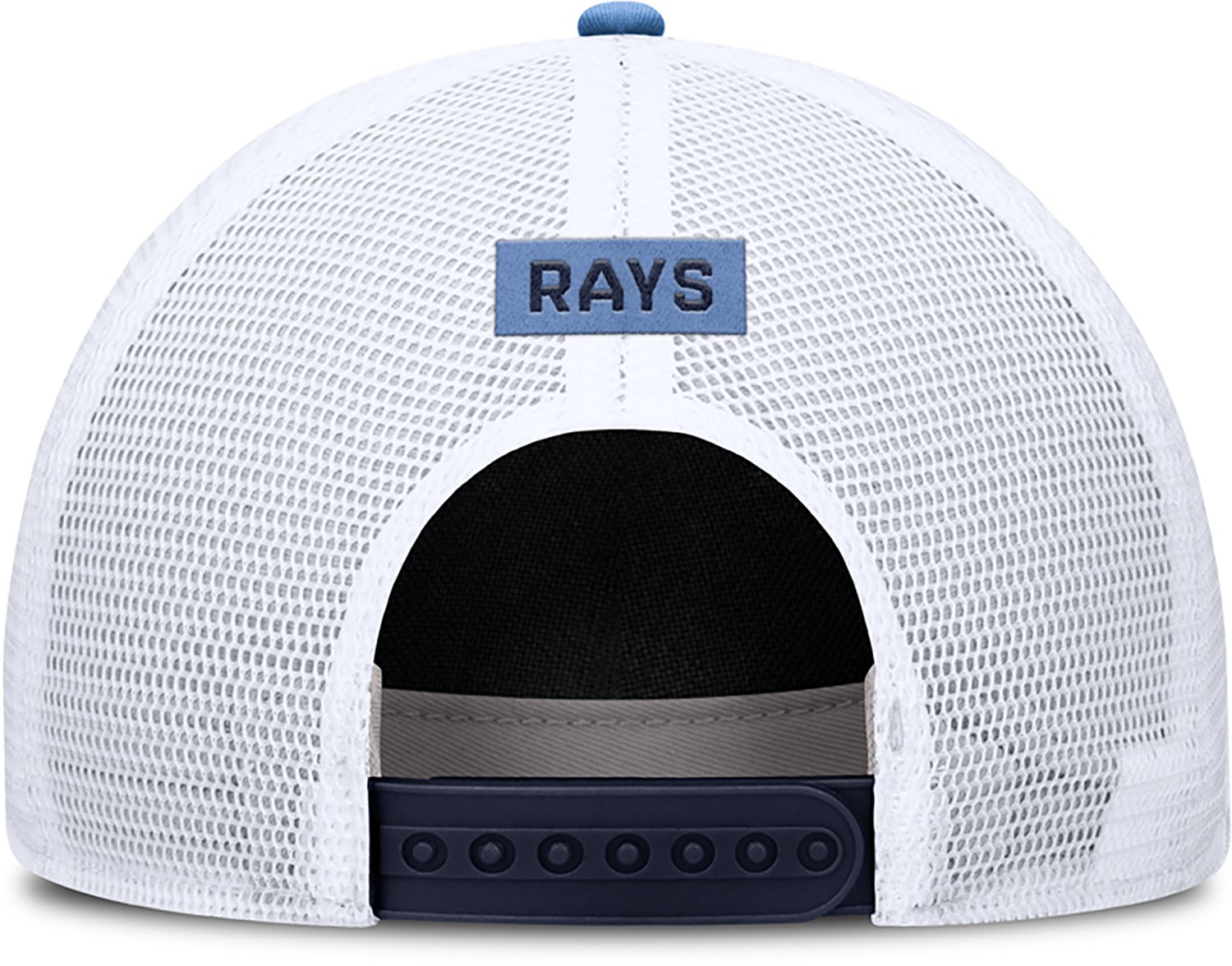 Nike Men's Tampa Bay Rays Primetime Rise Dri-FIT Structured 5-Panel Trucker Cap - view number 4