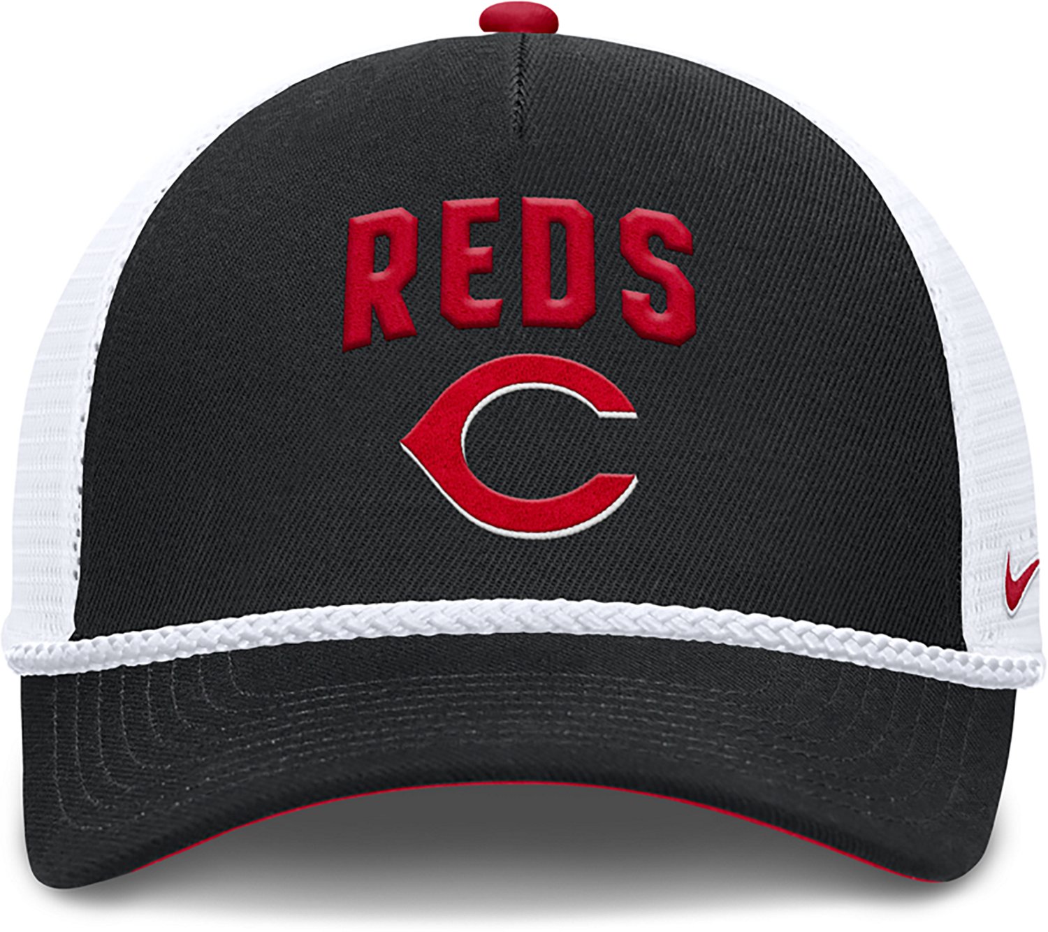 Nike Men's Cincinnati Reds Primetime Rise Structured Trucker Cap - view number 2
