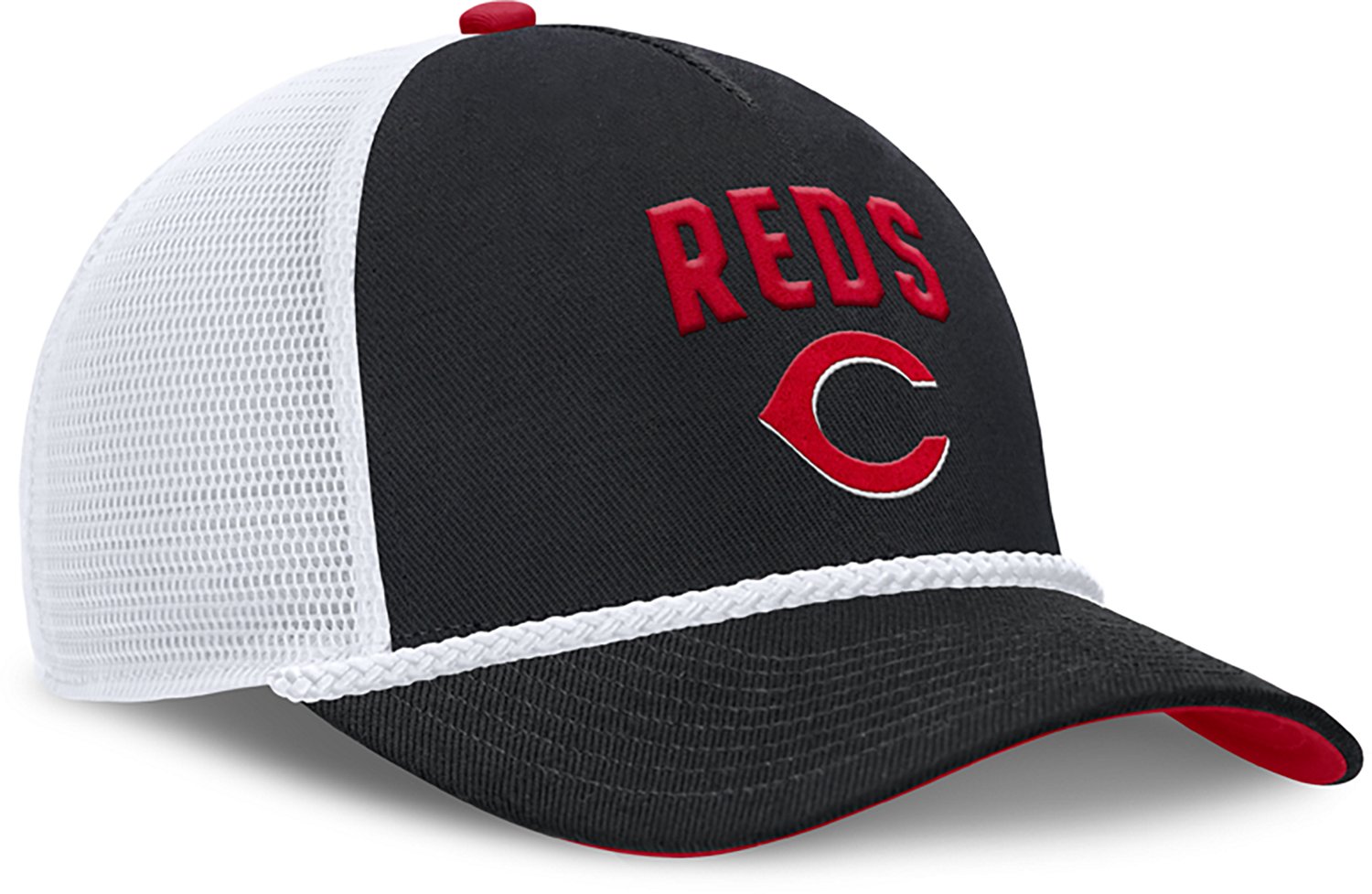 Nike Men's Cincinnati Reds Primetime Rise Structured Trucker Cap - view number 3