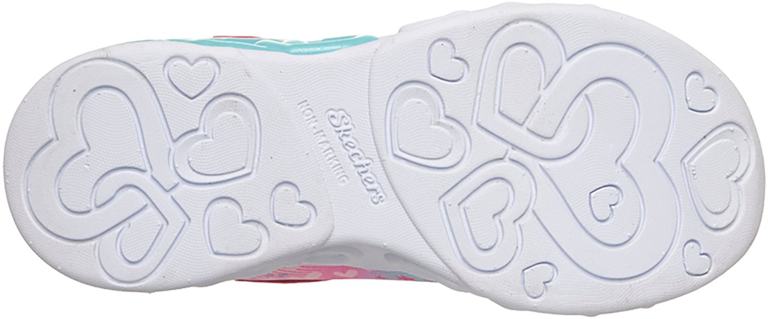 SKECHERS Girls' Infinite Heart Lights Heart Jewels Shoes - view number 5