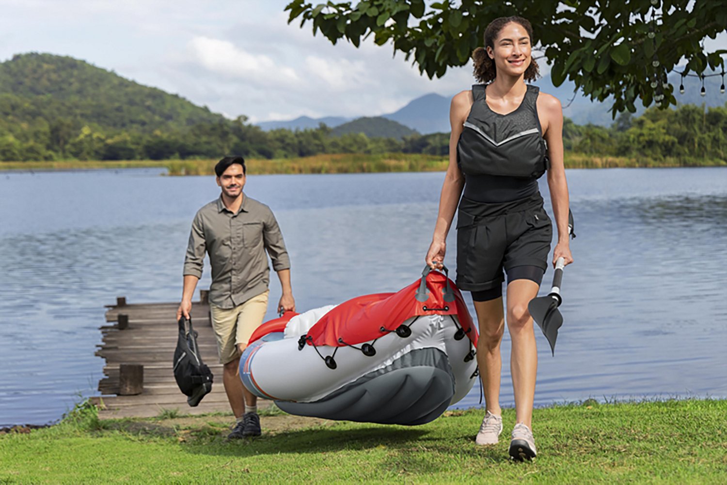 Hydro Force Rapid X1 9'6" Kayak Set - view number 5