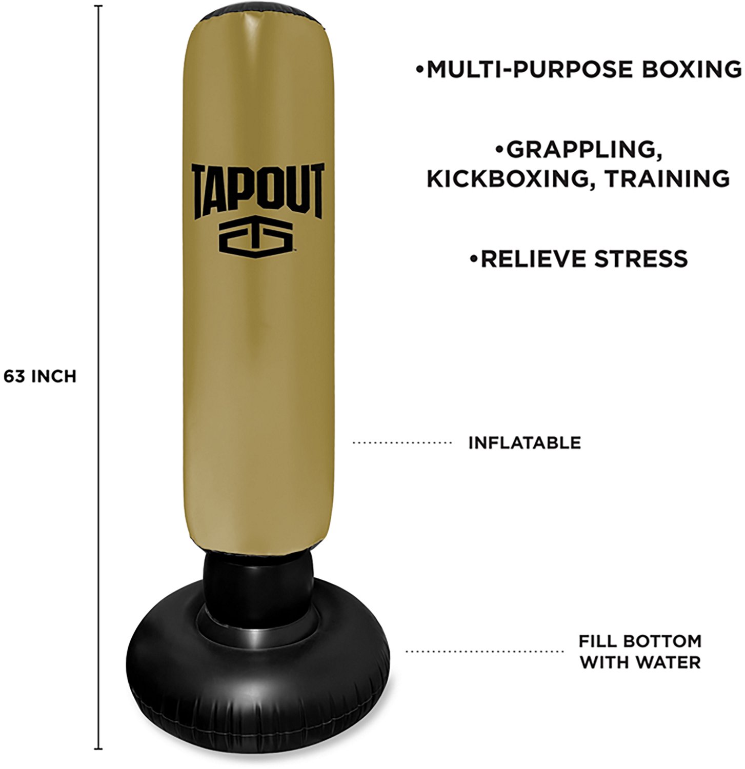 TapouT Unisex Inflatable PVC Punching Bag - view number 5