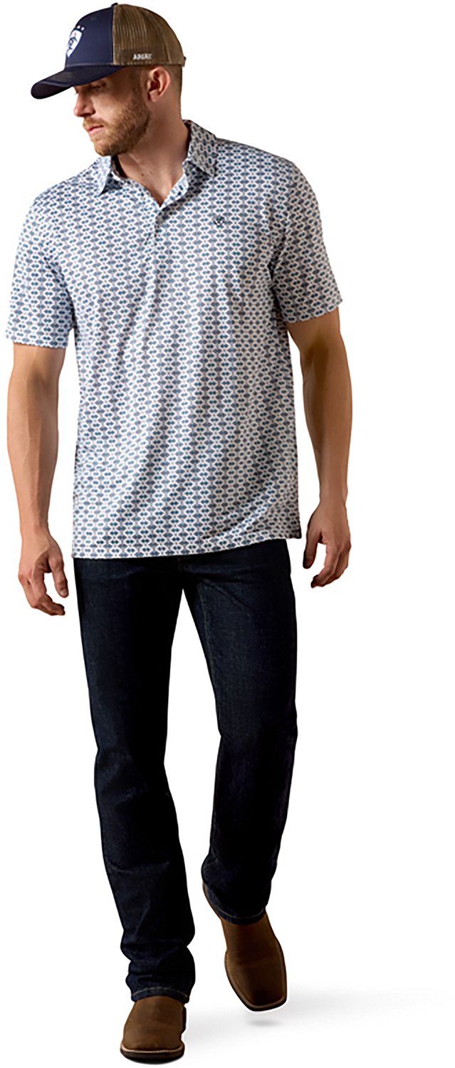 Ariat Men's Allover Print Polo Shirt - view number 4