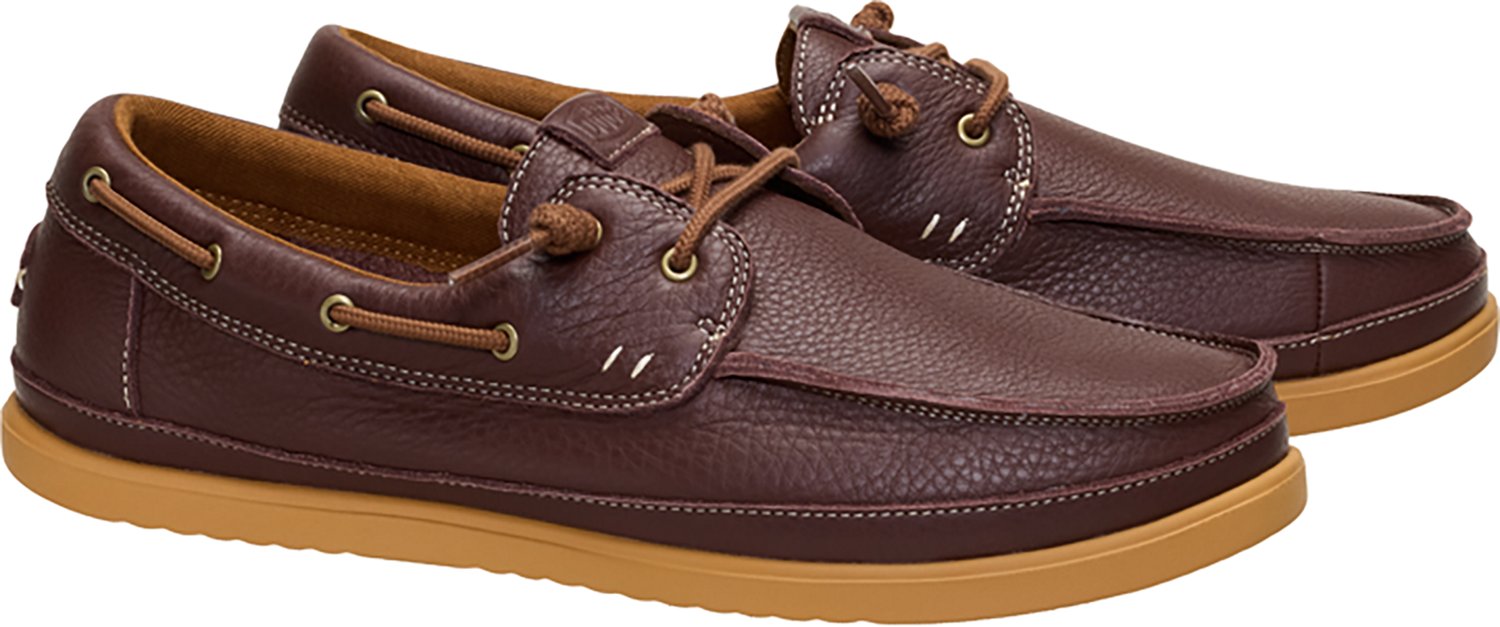 HEYDUDE Men's Harbor Lo Craft Leather Boat Shoes - view number 3