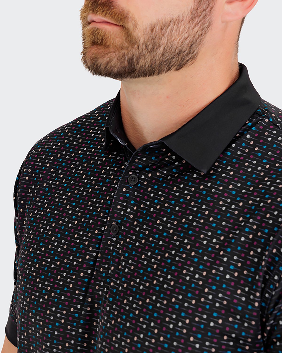 Waggle Golf Men's Throwing Darts Polo Shirt - view number 3