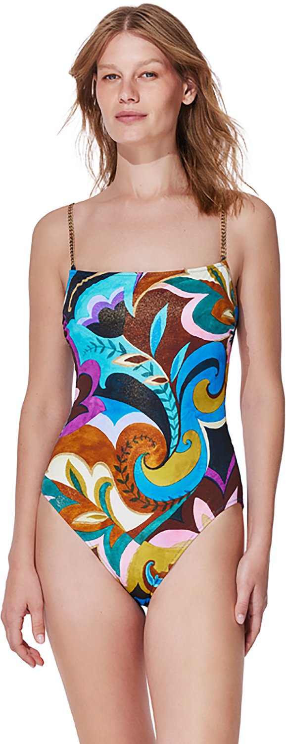 Gottex Women's Porto Round Neck Chain Straps 1-Piece Swimsuit