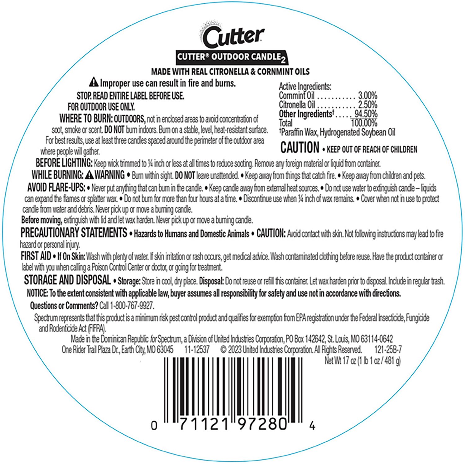 Cutter Citronella Candle - view number 2