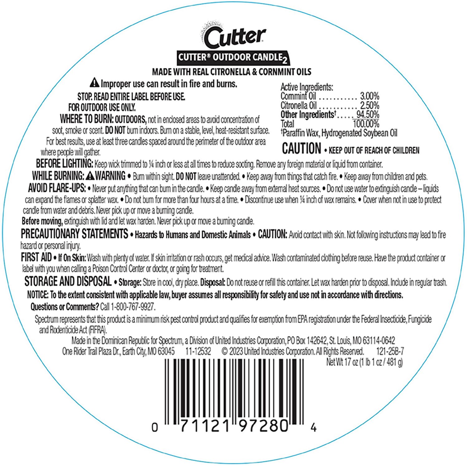 Cutter Citronella Candle - view number 2