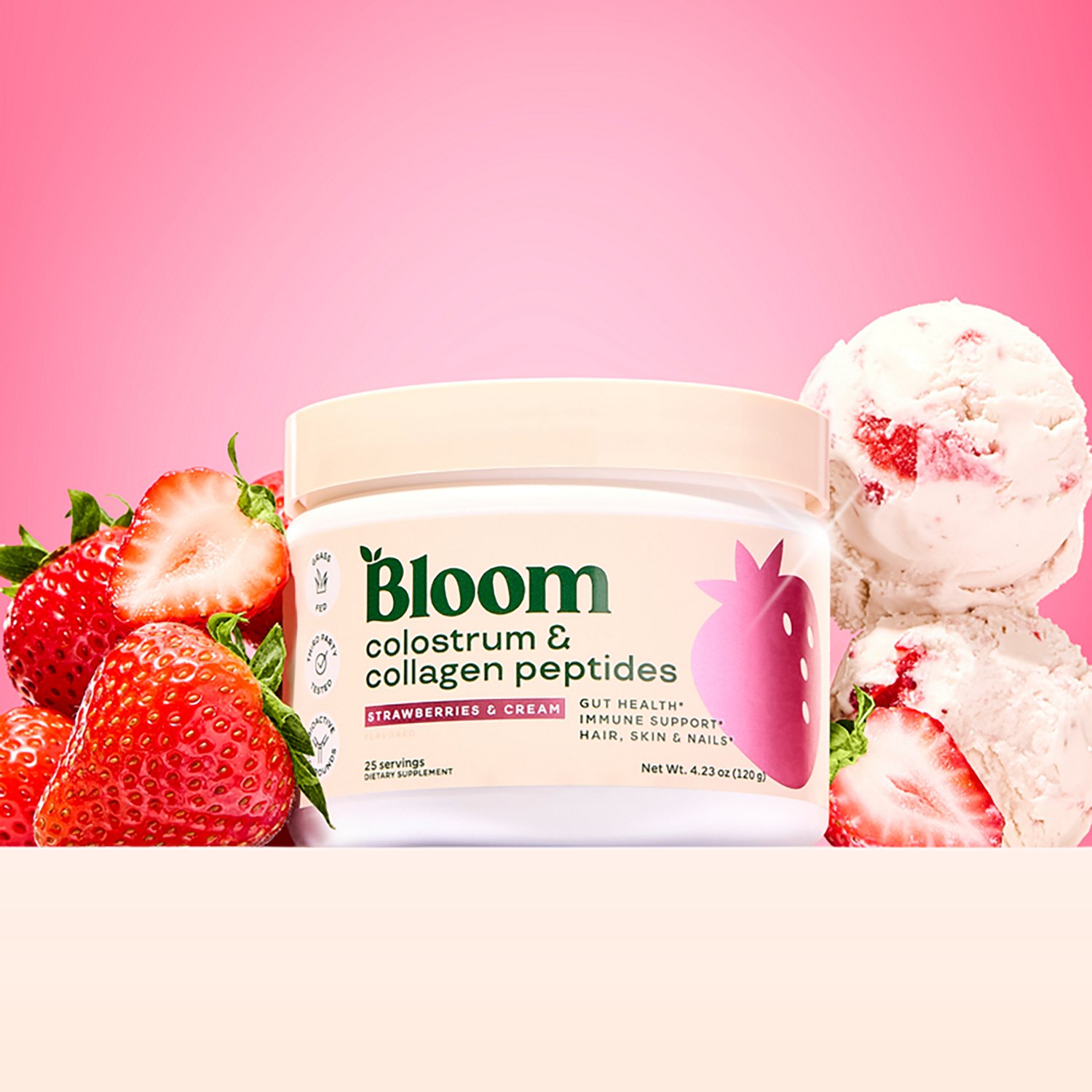 Bloom Nutrition Colostrum & Collagen Peptides - 25 Servings - view number 2