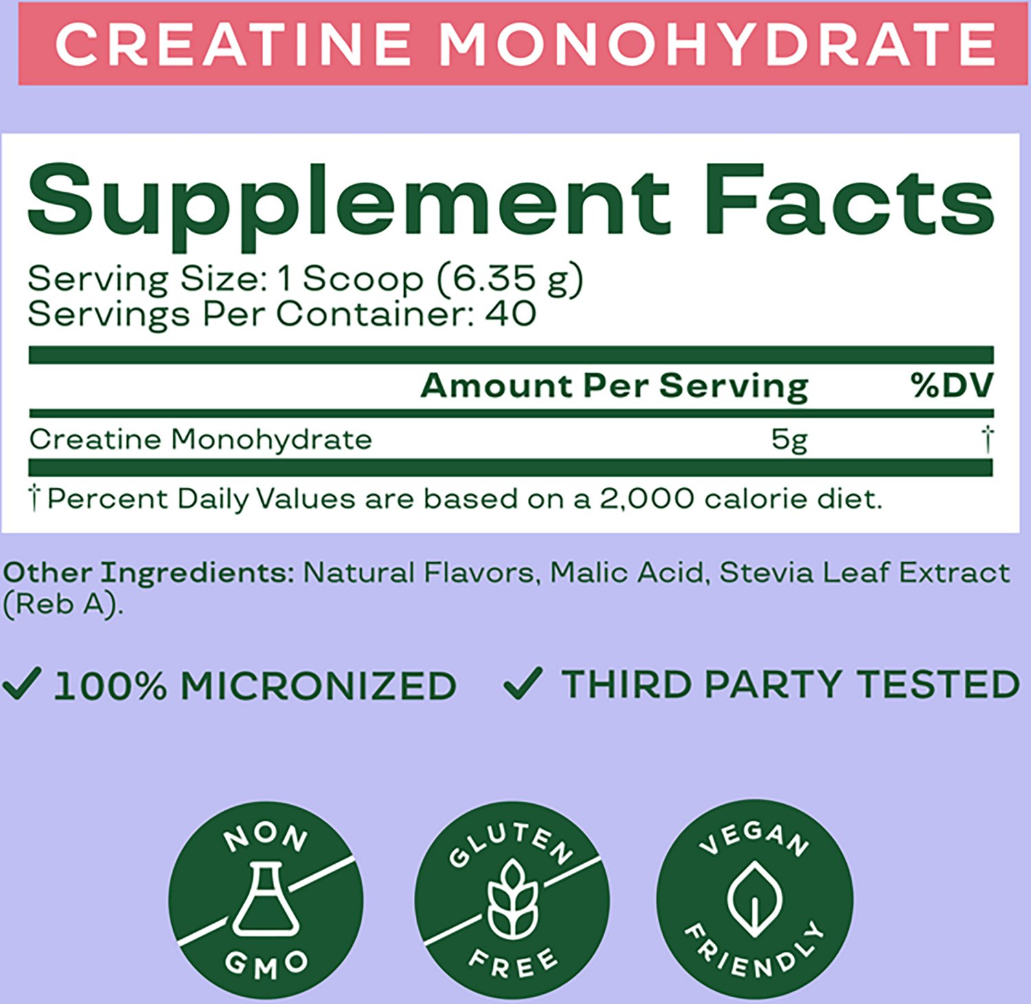 Bloom Nutrition Unflavored 7.3 oz Creatine Monohydrate - view number 3