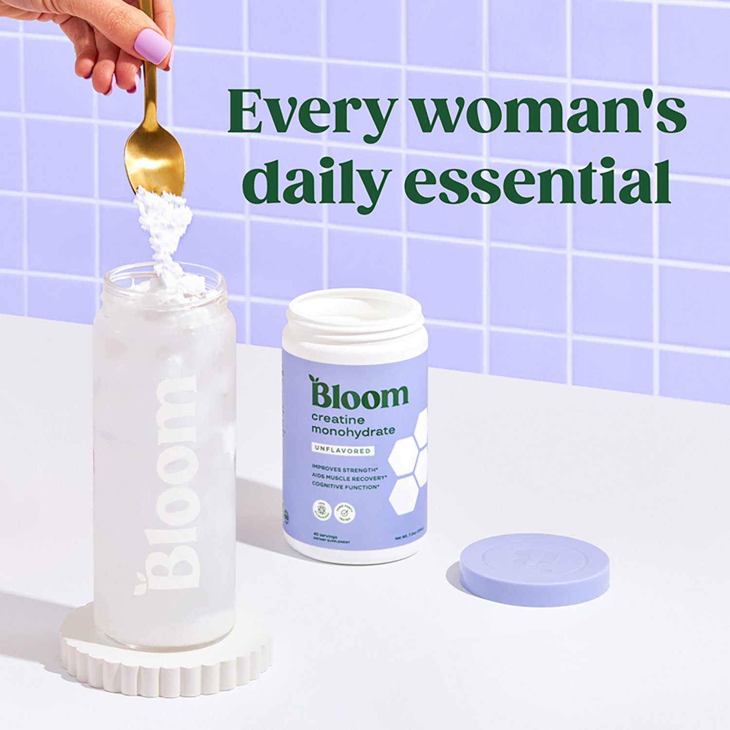 Bloom Nutrition Unflavored 7.3 oz Creatine Monohydrate - view number 6