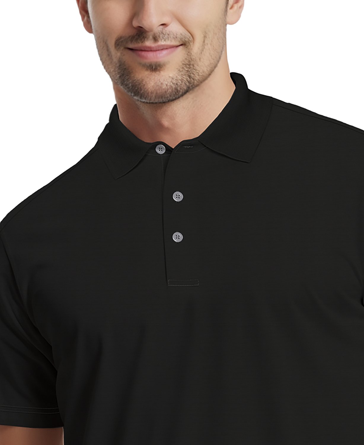 PGA TOUR Men's Solid Cooling Texture Polo Shirt - view number 4