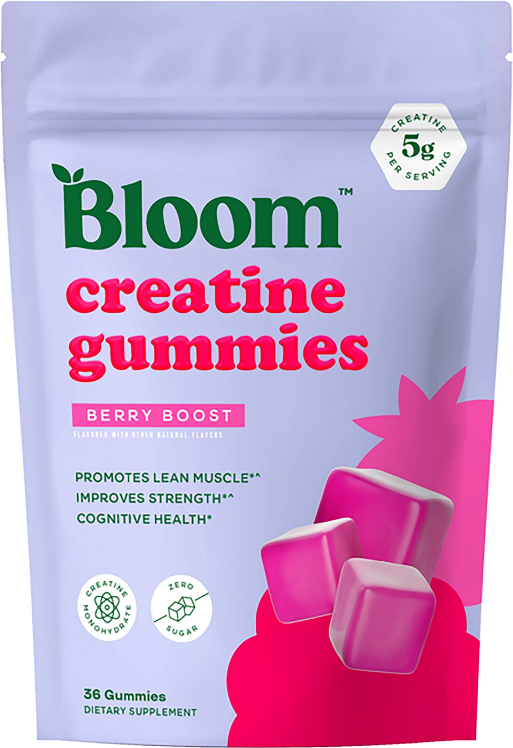 Bloom Nutrition Berry Boost Creatine Gummies 36-Pack