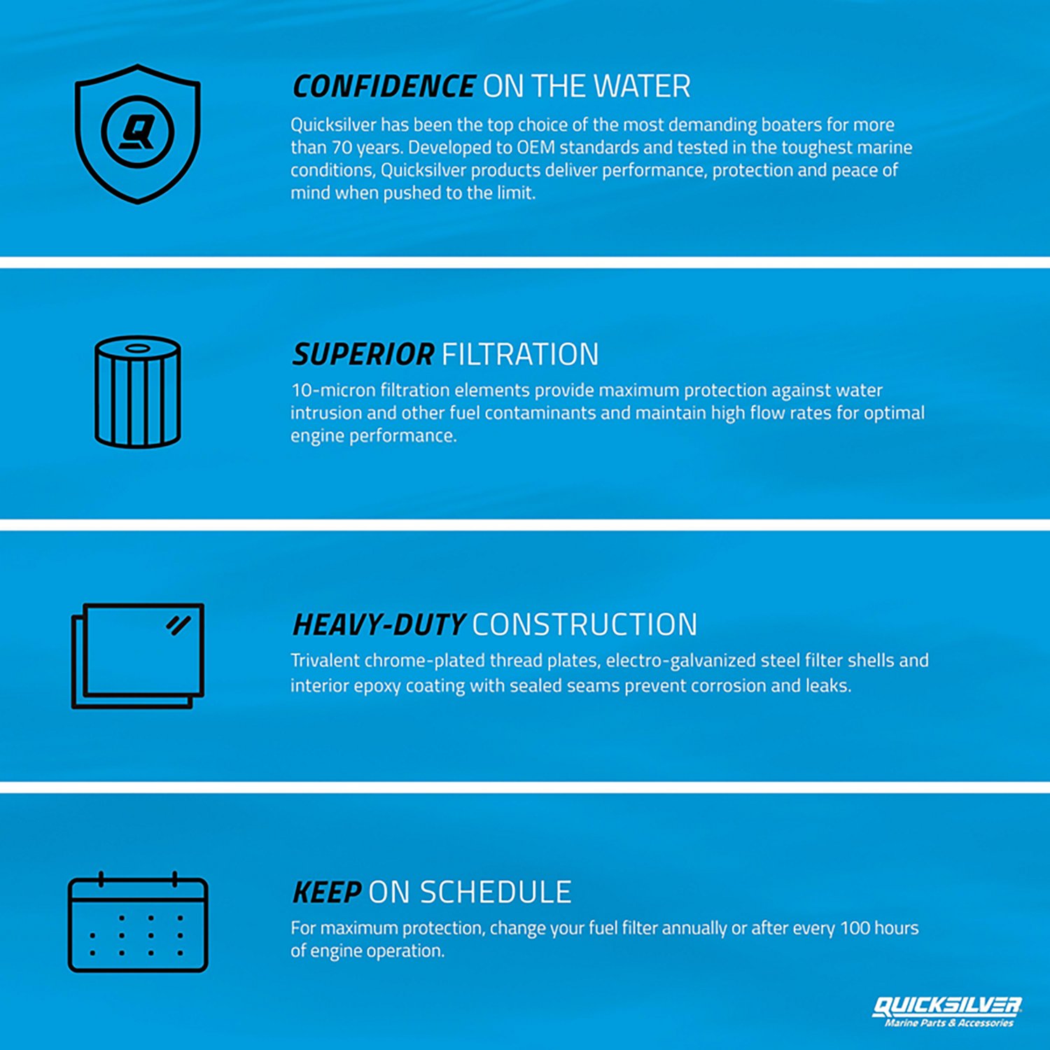 Quicksilver Water Separating Fuel Filter for Mercury/Mariner Outboards - view number 3
