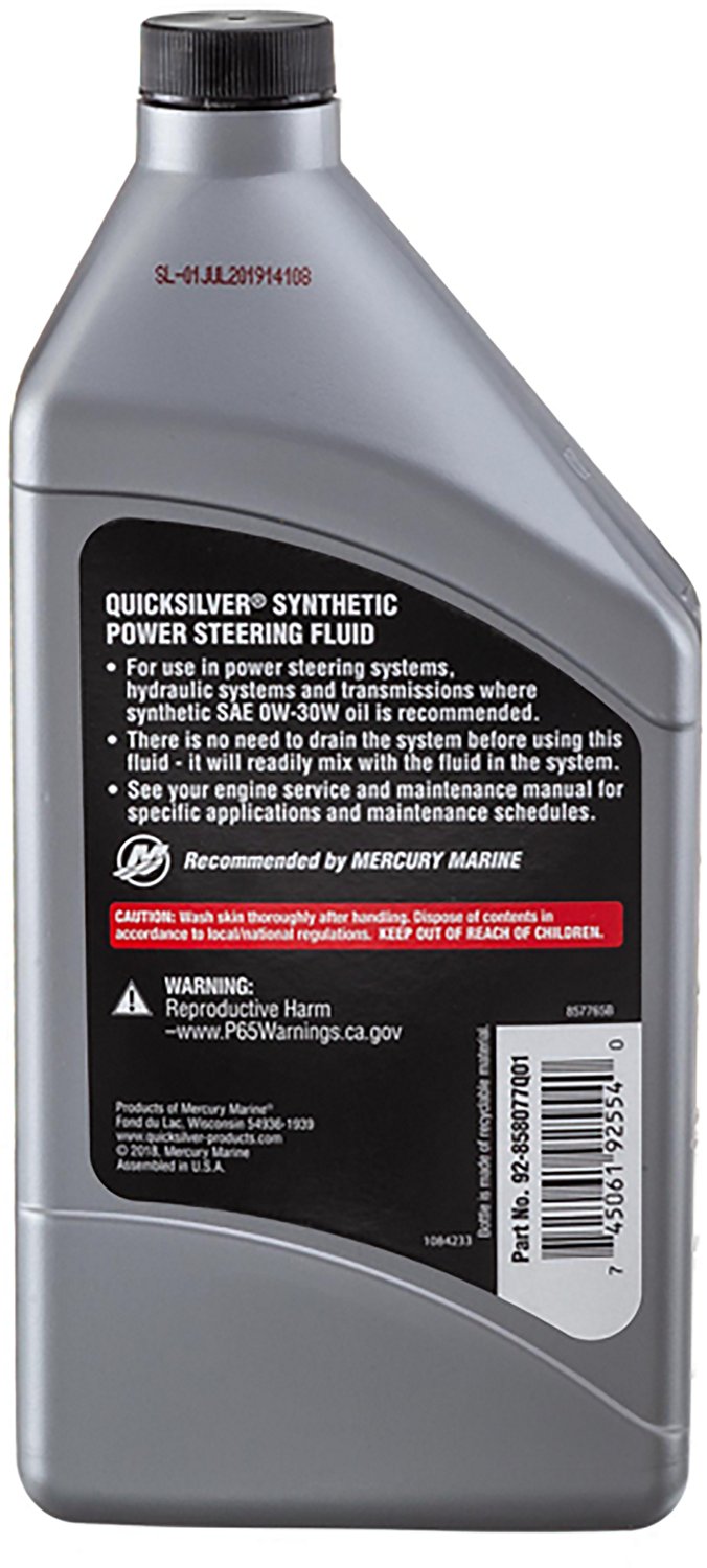 Quicksilver Full Synthetic Power Steering Fluid 32 Oz - view number 2