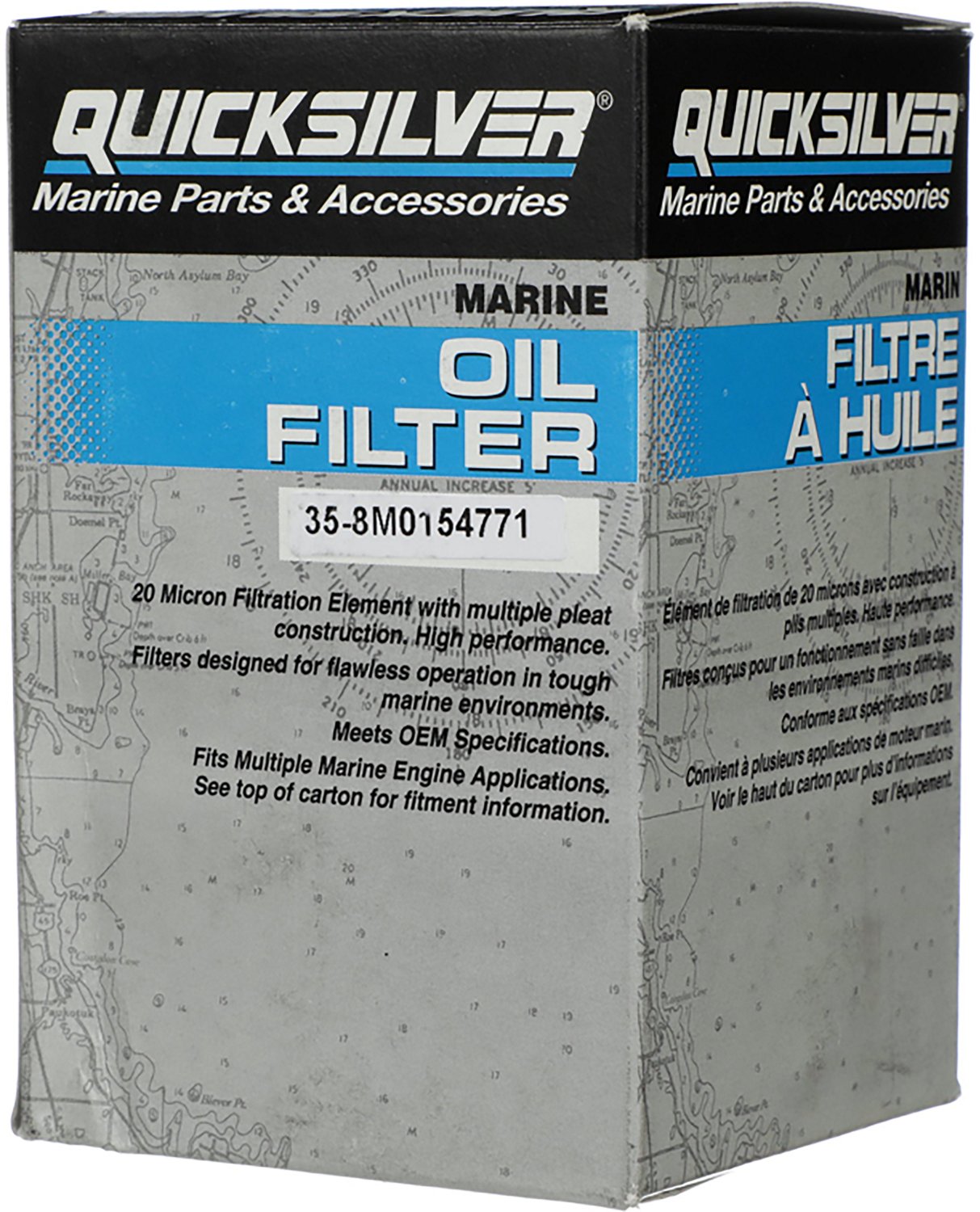 Quicksilver 20 Micron Oil Filter for Various Marine Engines - view number 4