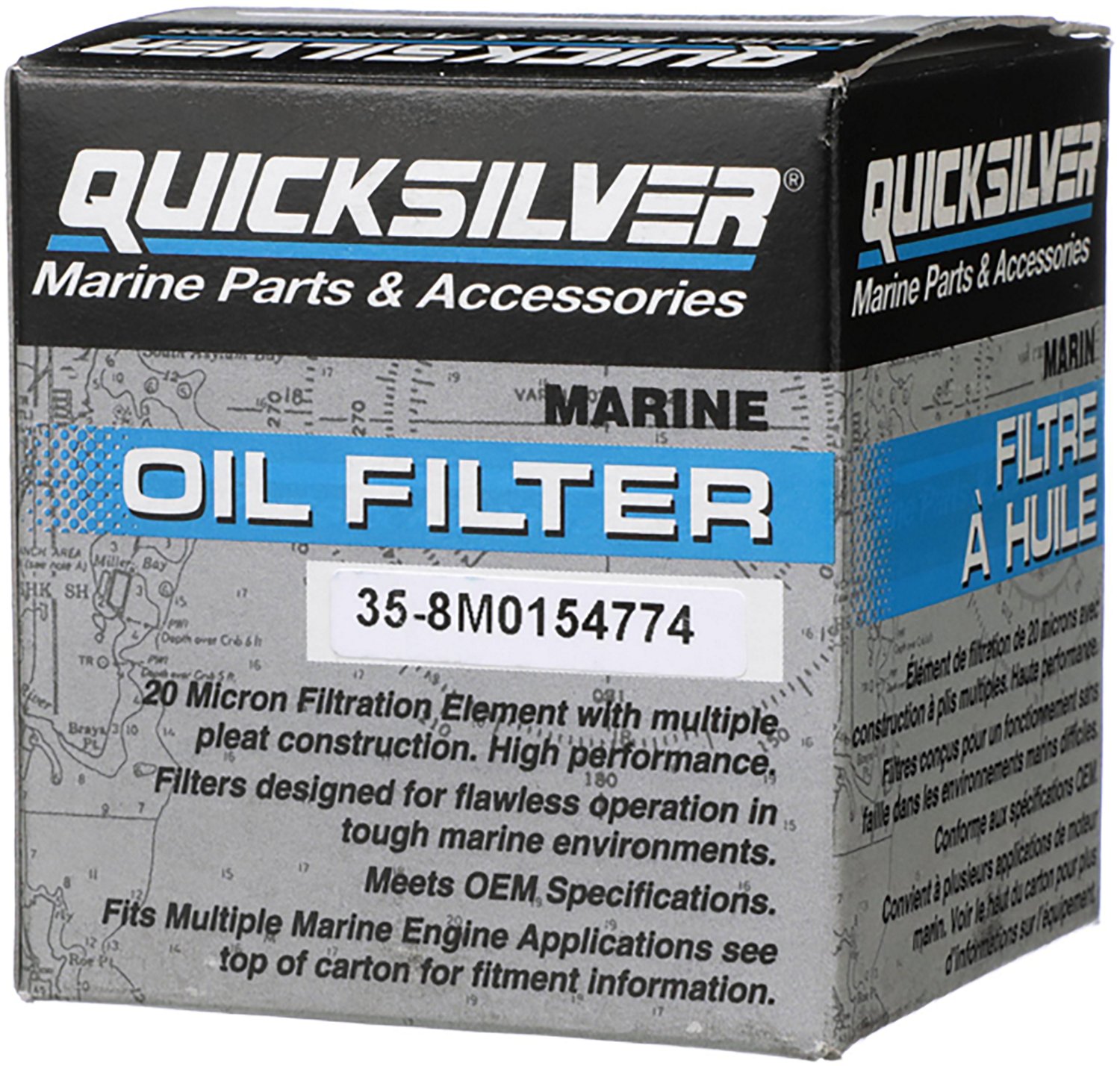 Quicksilver 20 Micron Oil Filter for Various Marine Engines - view number 5