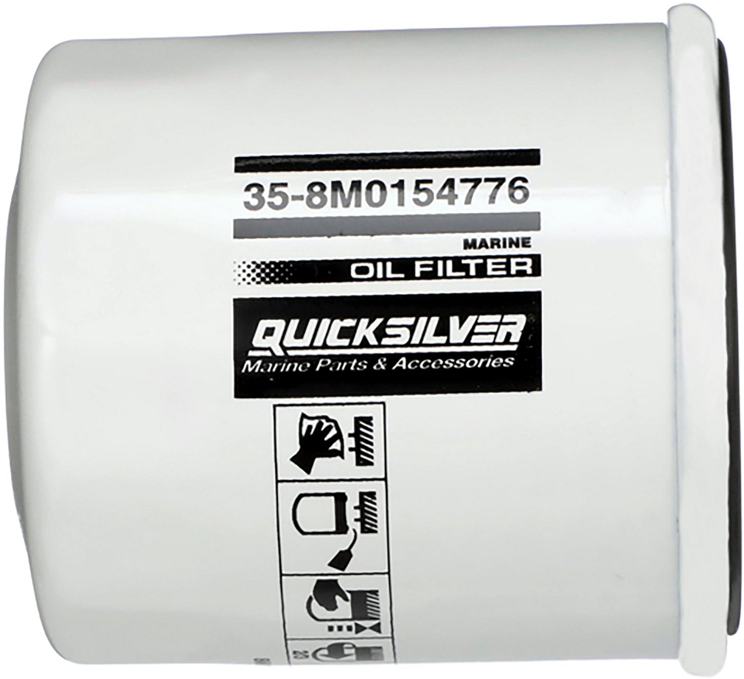 Quicksilver 20 Micron Oil Filter for Select Yamaha/Honda/Nissan/Tohatsu 9.9-115 HP Outboards