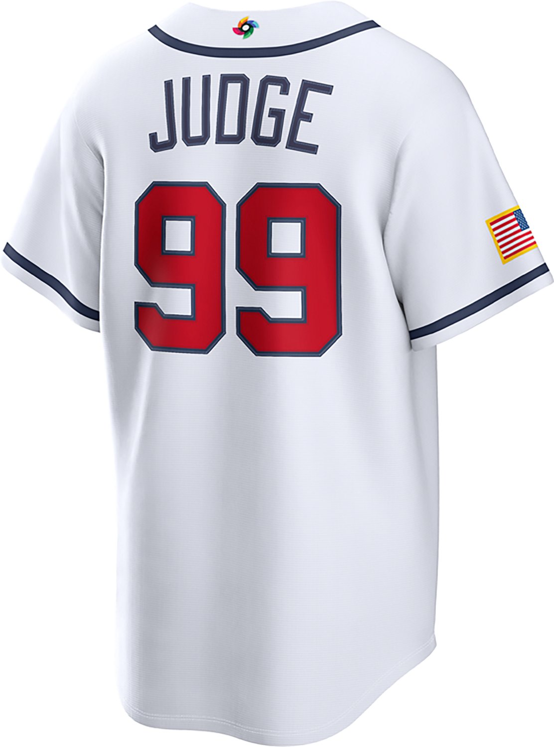 Nike Men's USA A. Judge World Baseball Classic Home Stadium Player N&N Jersey - view number 3