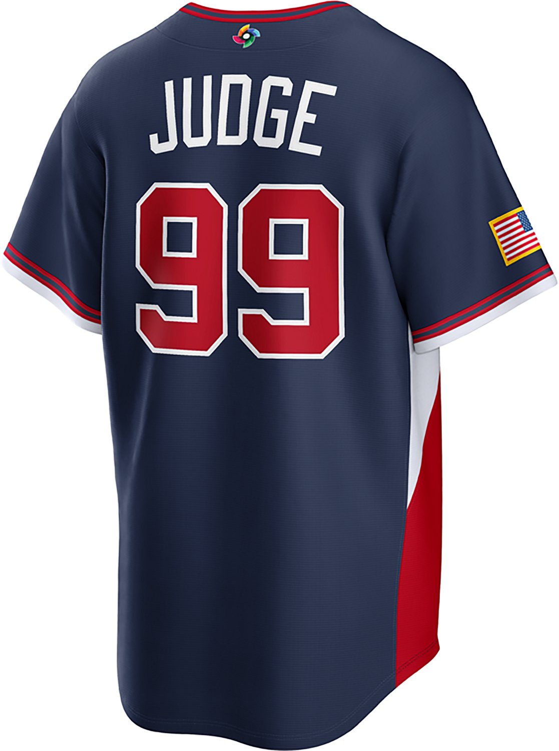Nike Men's USA A. Judge World Baseball Classic Road Stadium Player N&N Jersey - view number 3