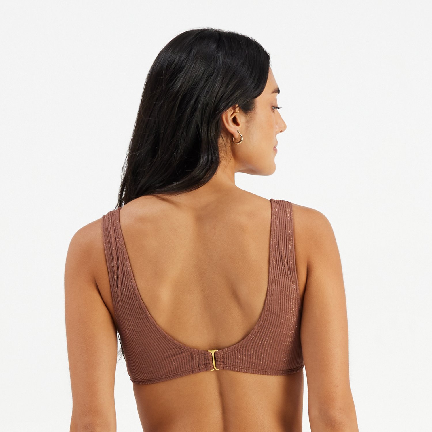 Freely Women's Lurex Rib Underwire Bralette Swim Top - view number 4