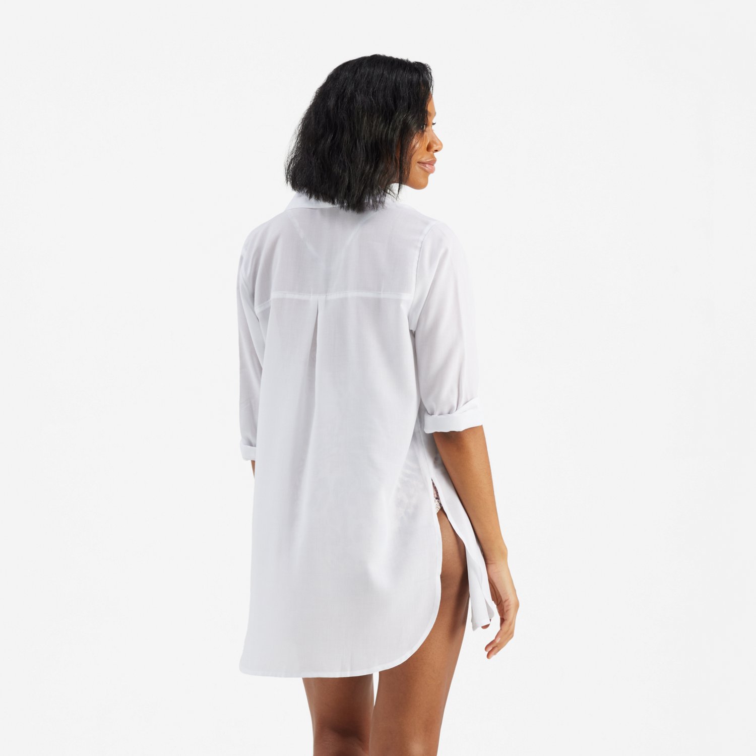 Freely Women's Woven Boyfriend Coverup Shirt - view number 2