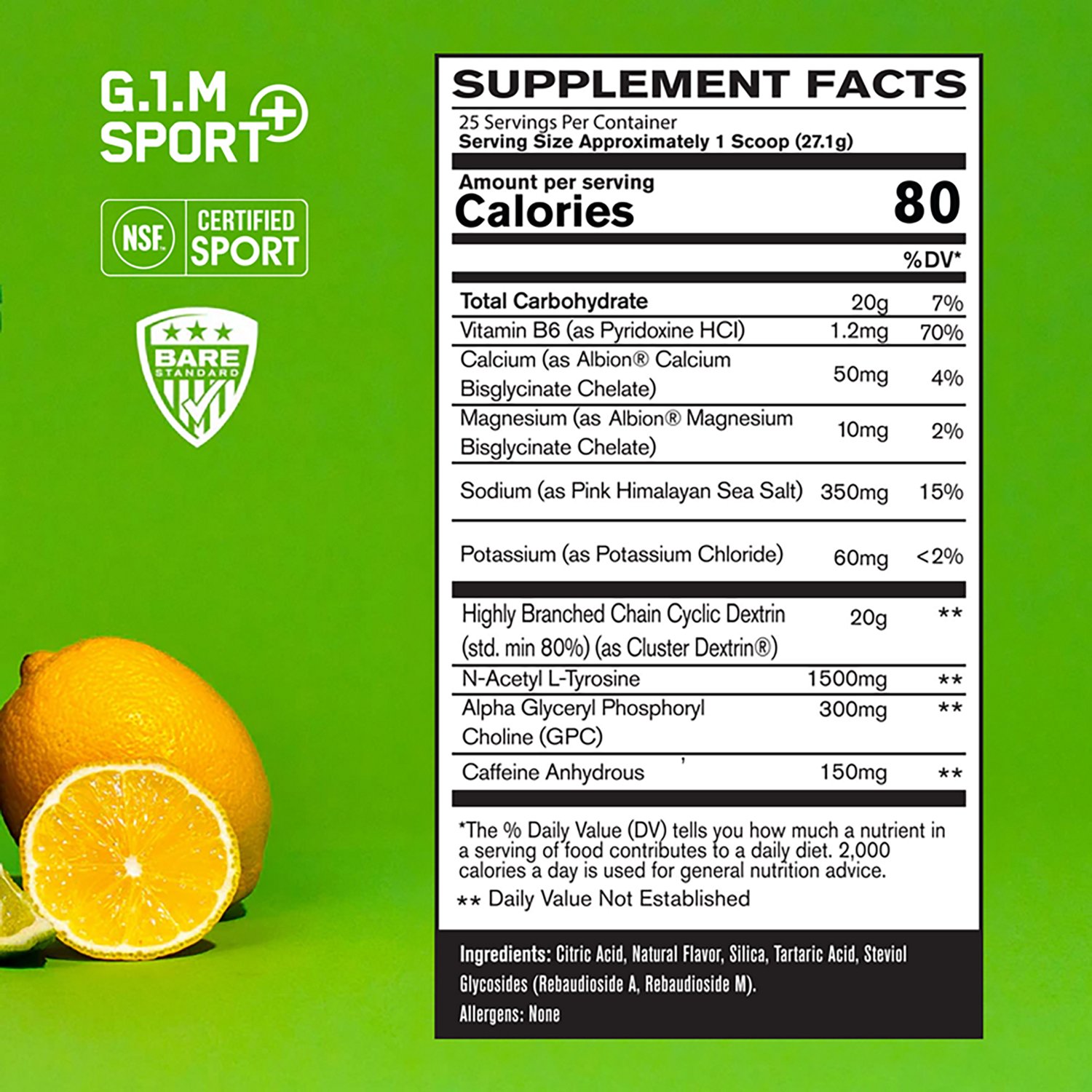 BPN Bare Performance Nutrition G.1.M Sport+ Pre-Workout - 25 servings - view number 2