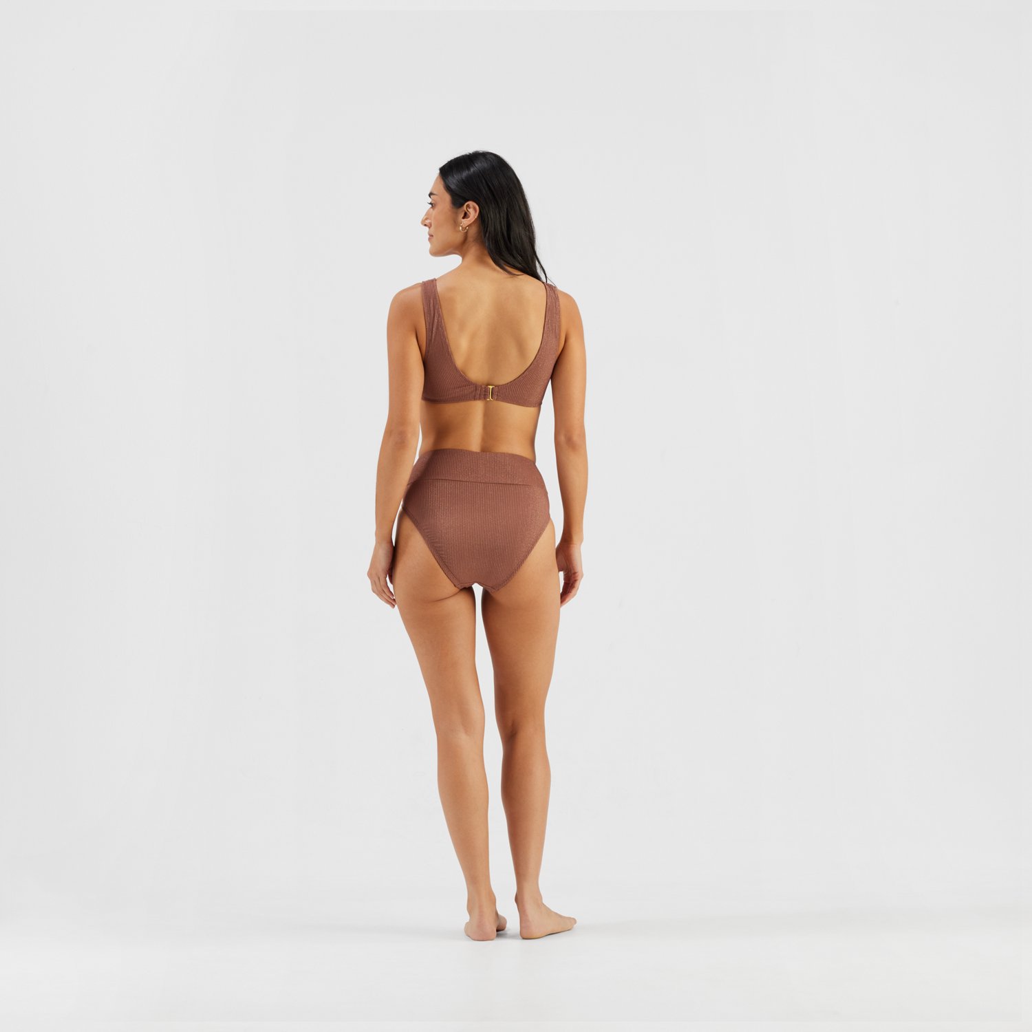 Freely Women's Lurex Rib Underwire Bralette Swim Top - view number 3