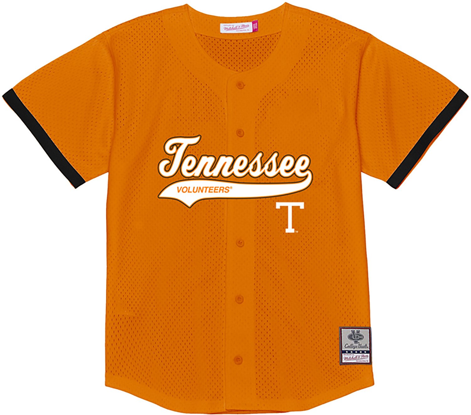 Mitchell & Ness Men’s University of Tennessee Mesh Button Front Baseball Jersey