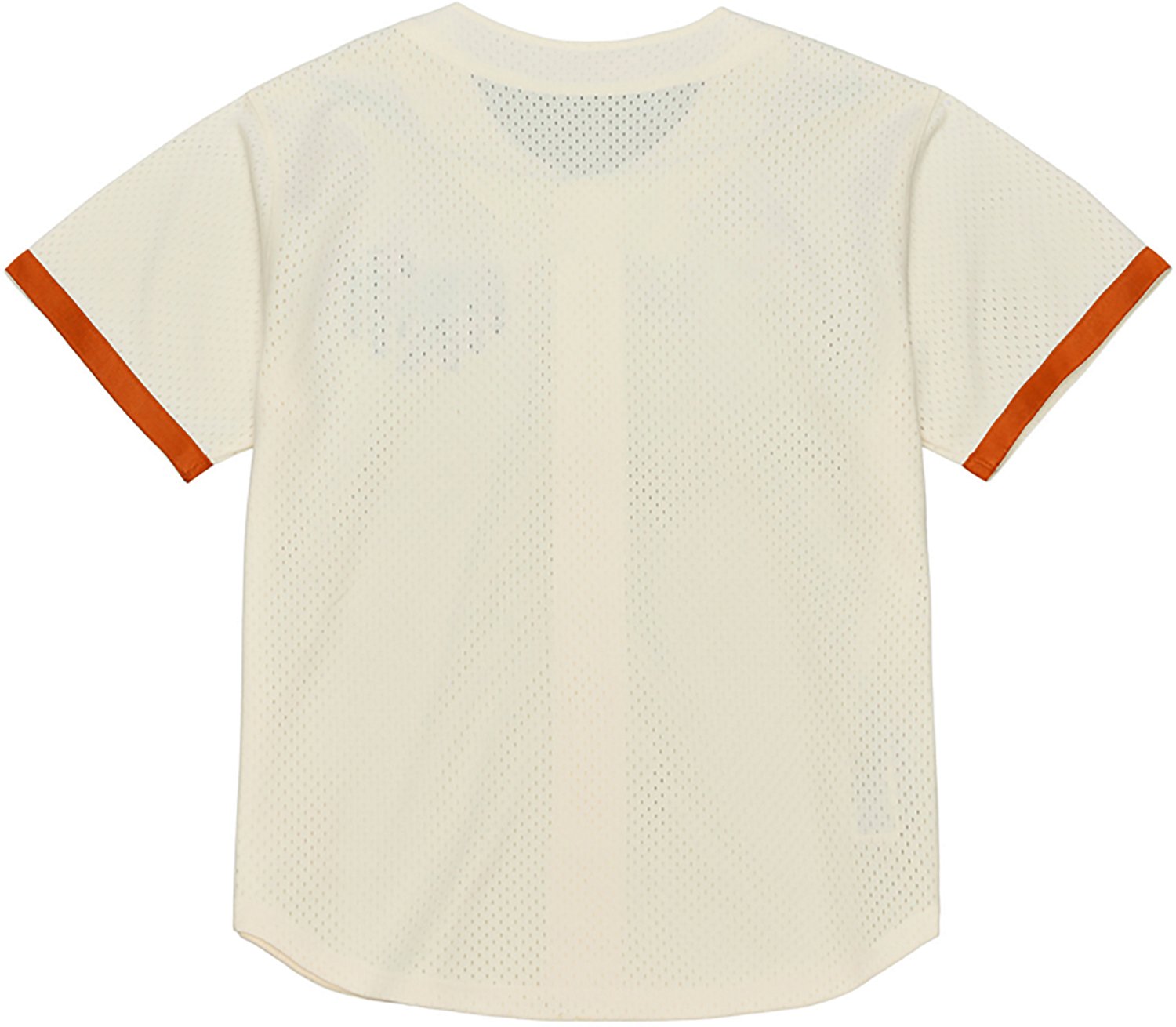 Mitchell & Ness Men’s University of Texas Mesh Button Front Baseball Jersey - view number 2