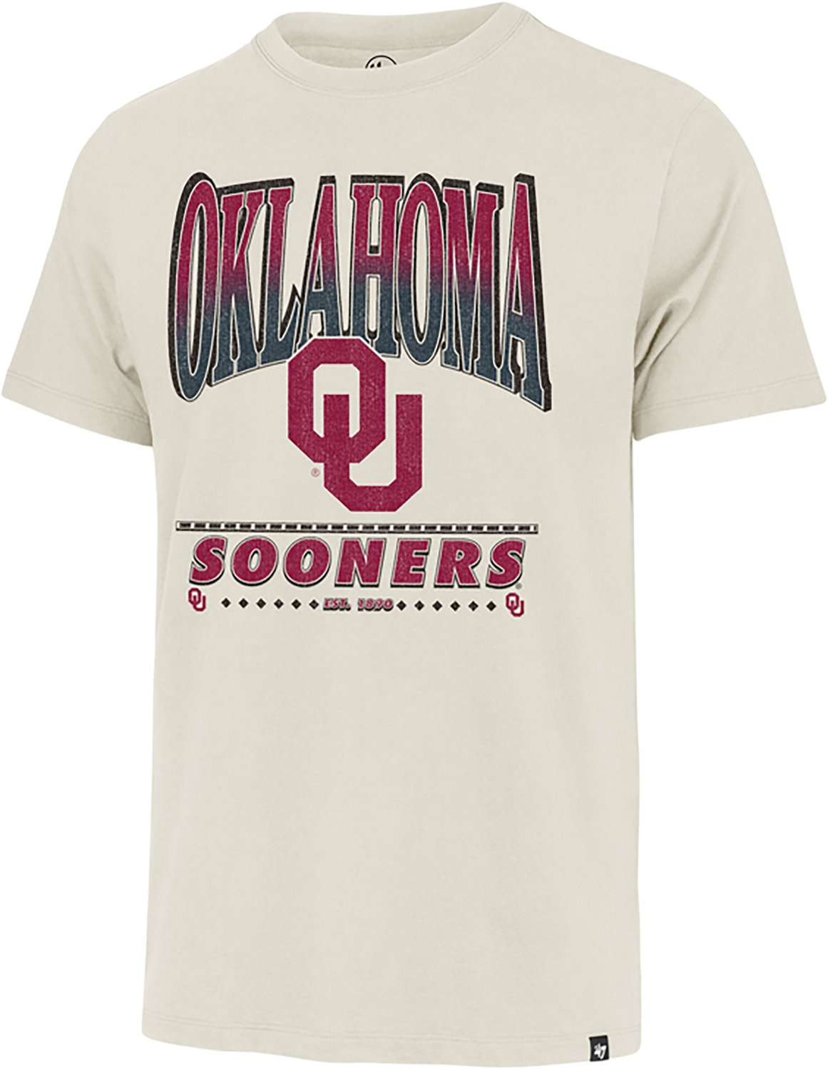 '47 Men's Oklahoma Sooners Straight Shot Two Franklin Short Sleeve T-shirt