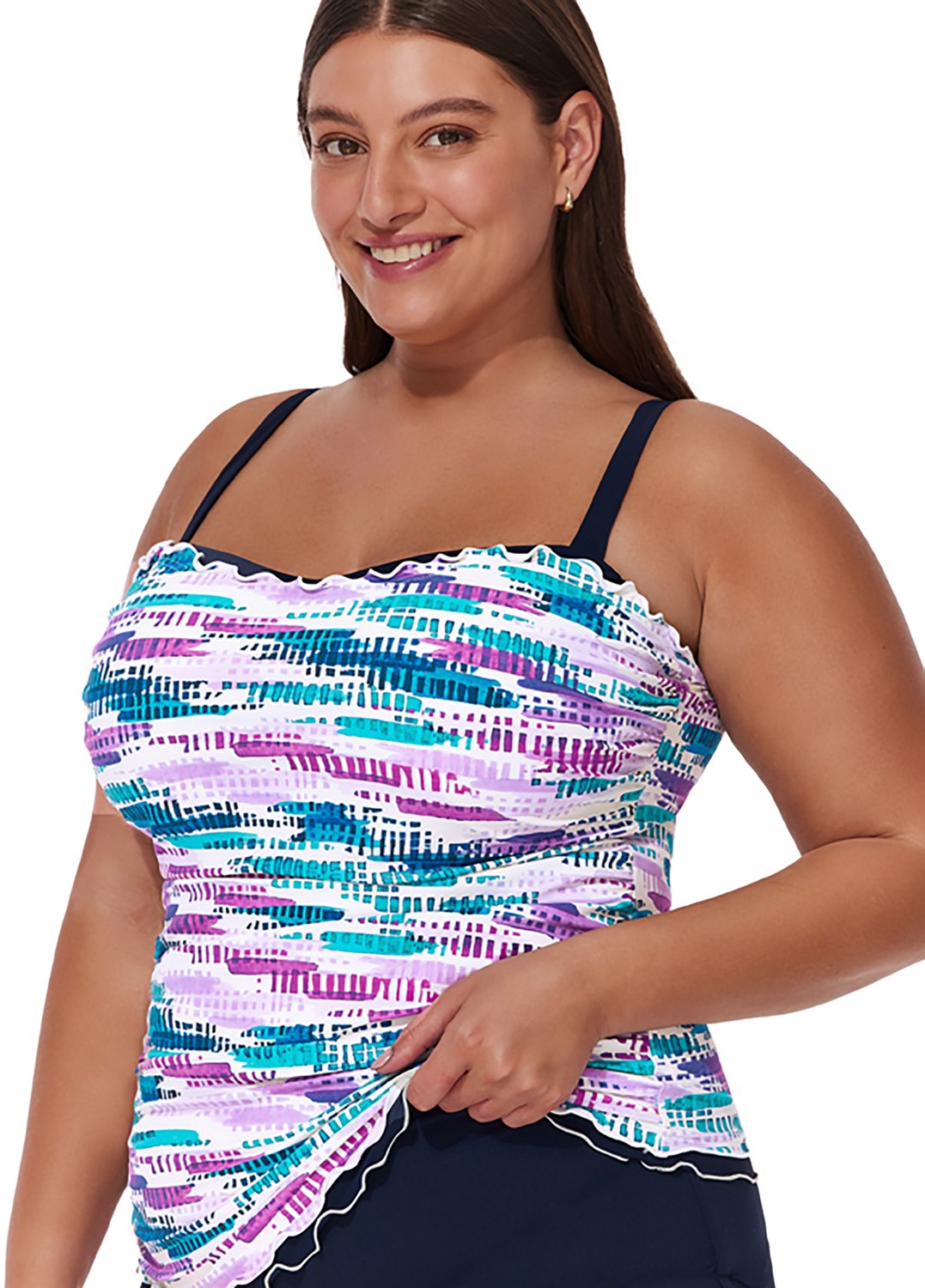 Gottex Women's Plus Shirred Underwire Tankini Swim Top - view number 2