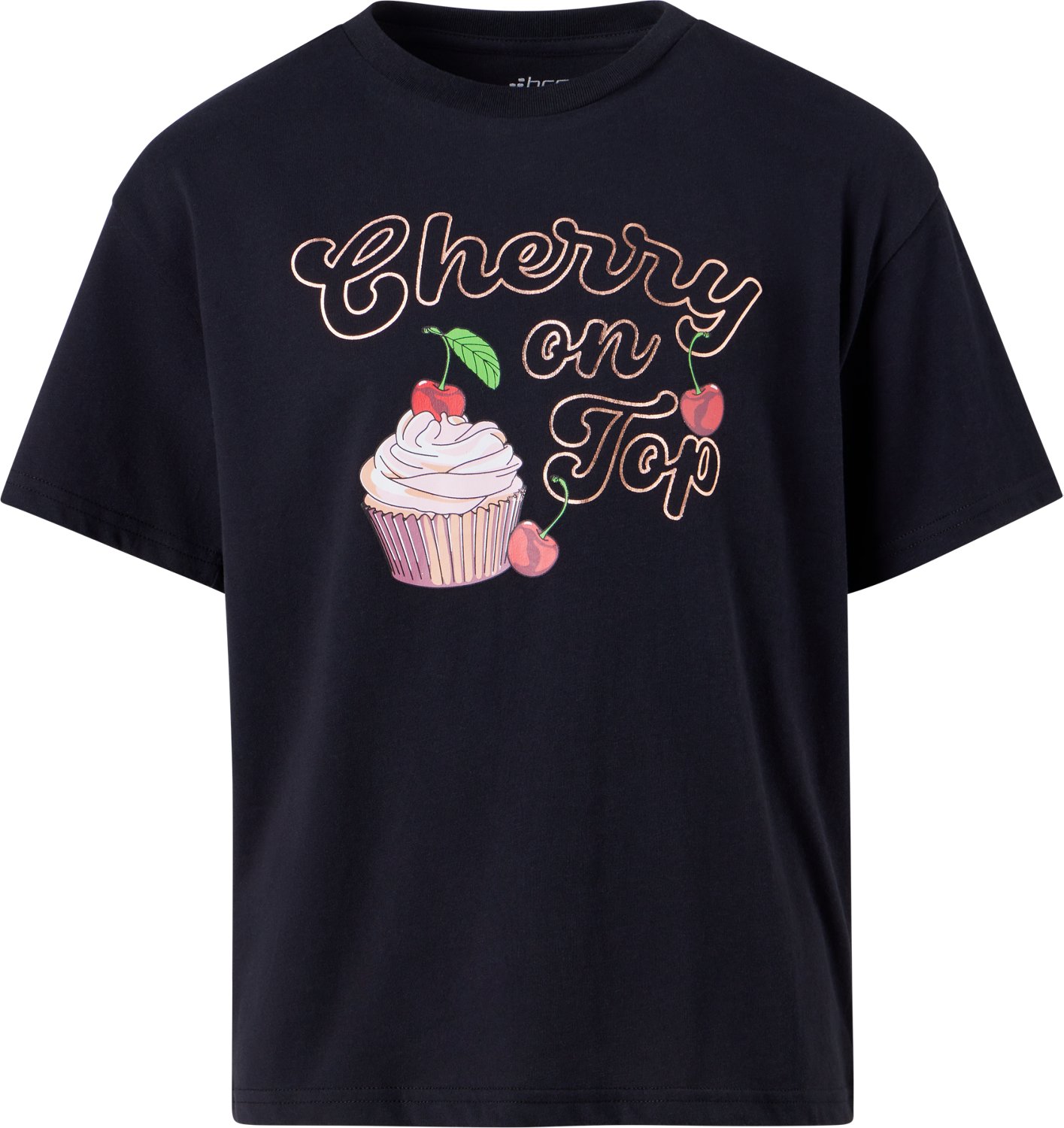 BCG Girls' Cotton Boxy Graphic Short Sleeve T-shirt