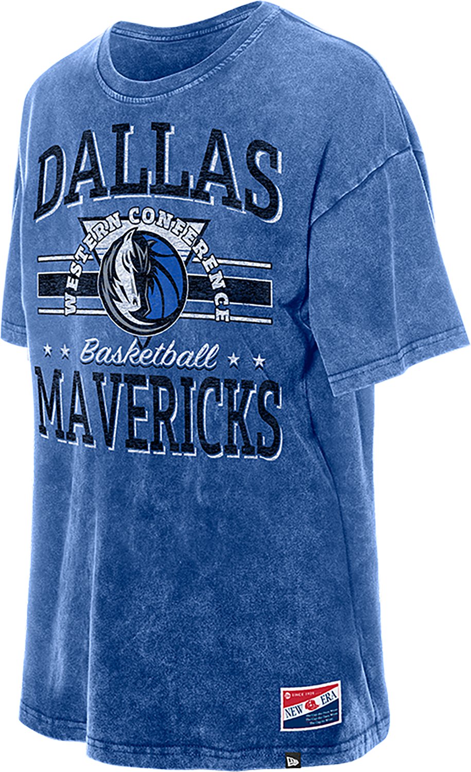 New Era Women's Dallas Mavericks Distressed Oversized Short Sleeve T-shirt - view number 3