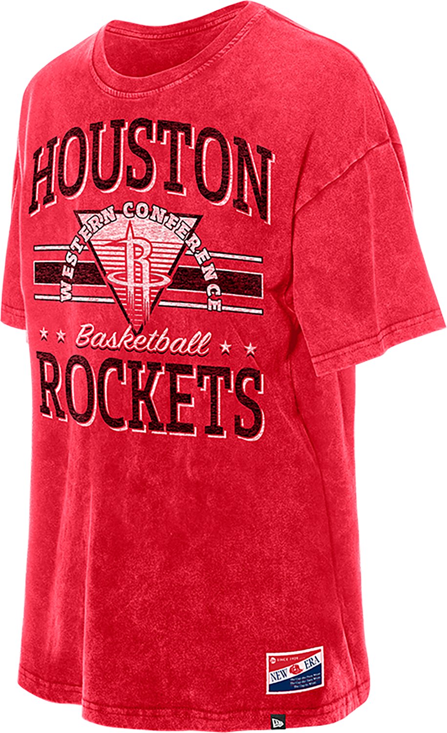 New Era Women's Houston Rockets Distressed Oversized Short Sleeve T-shirt - view number 3
