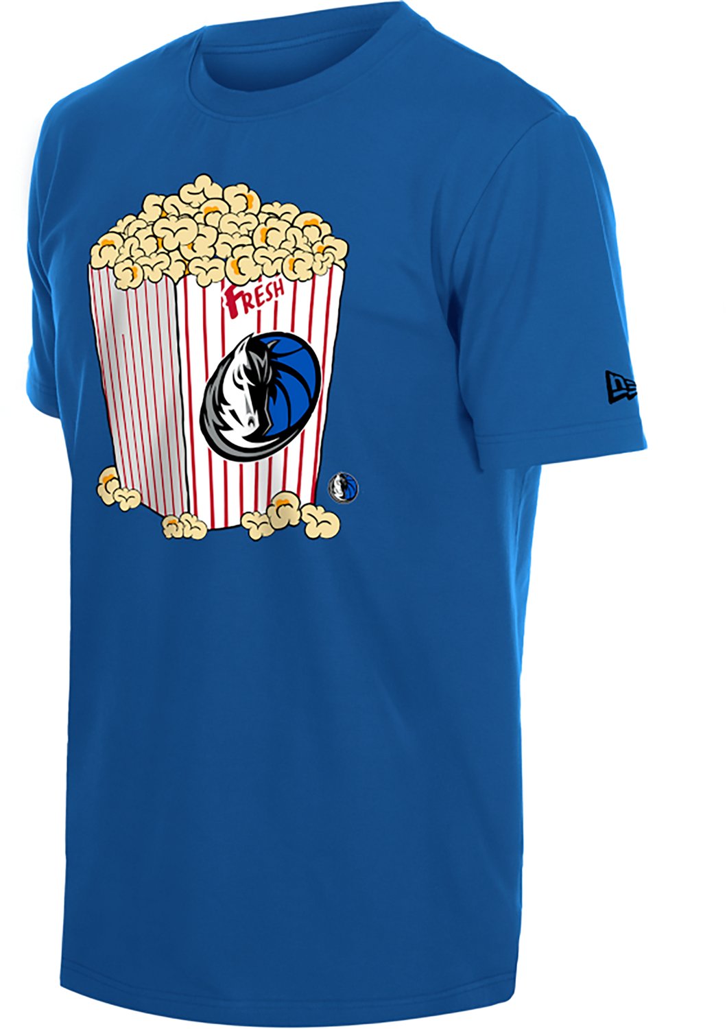New Era Men's Dallas Mavericks Novelty Popcorn Box Short Sleeve T-shirt - view number 3