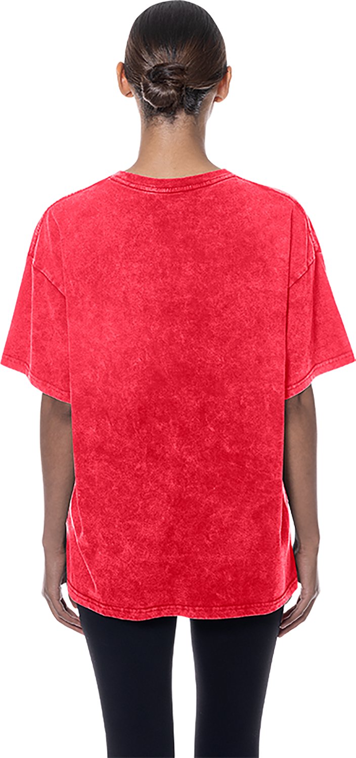 New Era Women's Houston Rockets Distressed Oversized Short Sleeve T-shirt - view number 2