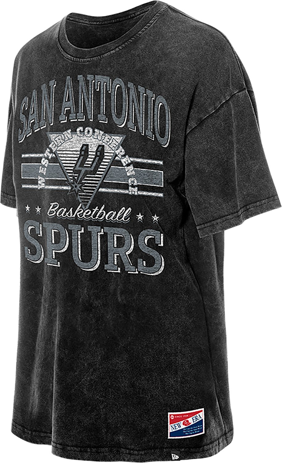 New Era Women's San Antonio Spurs Distressed Oversized Short Sleeve T-shirt - view number 3