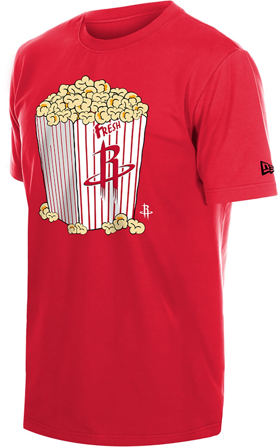 New Era Men's Houston Rockets Novelty Popcorn Box Short Sleeve T-shirt - view number 3