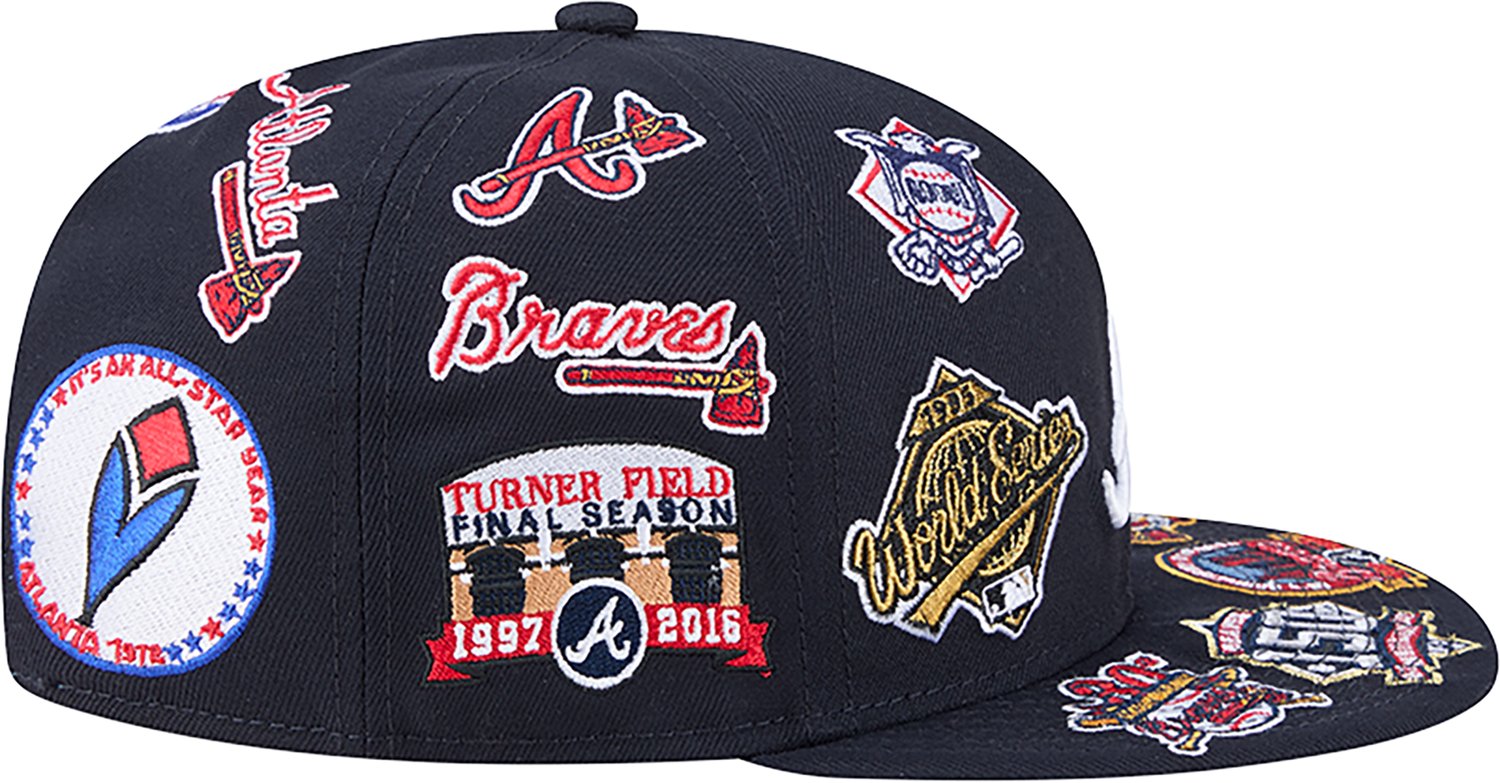 New Era Men's Atlanta Braves Allover Logo 9FIFTY Cap - view number 4