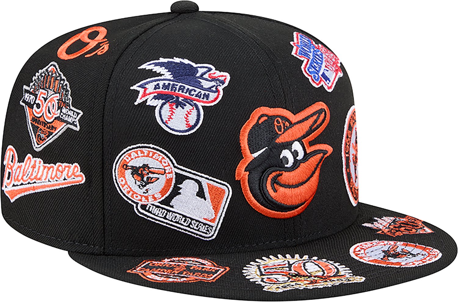New Era Men's Baltimore Orioles Allover Logo 9FIFTY Cap - view number 3