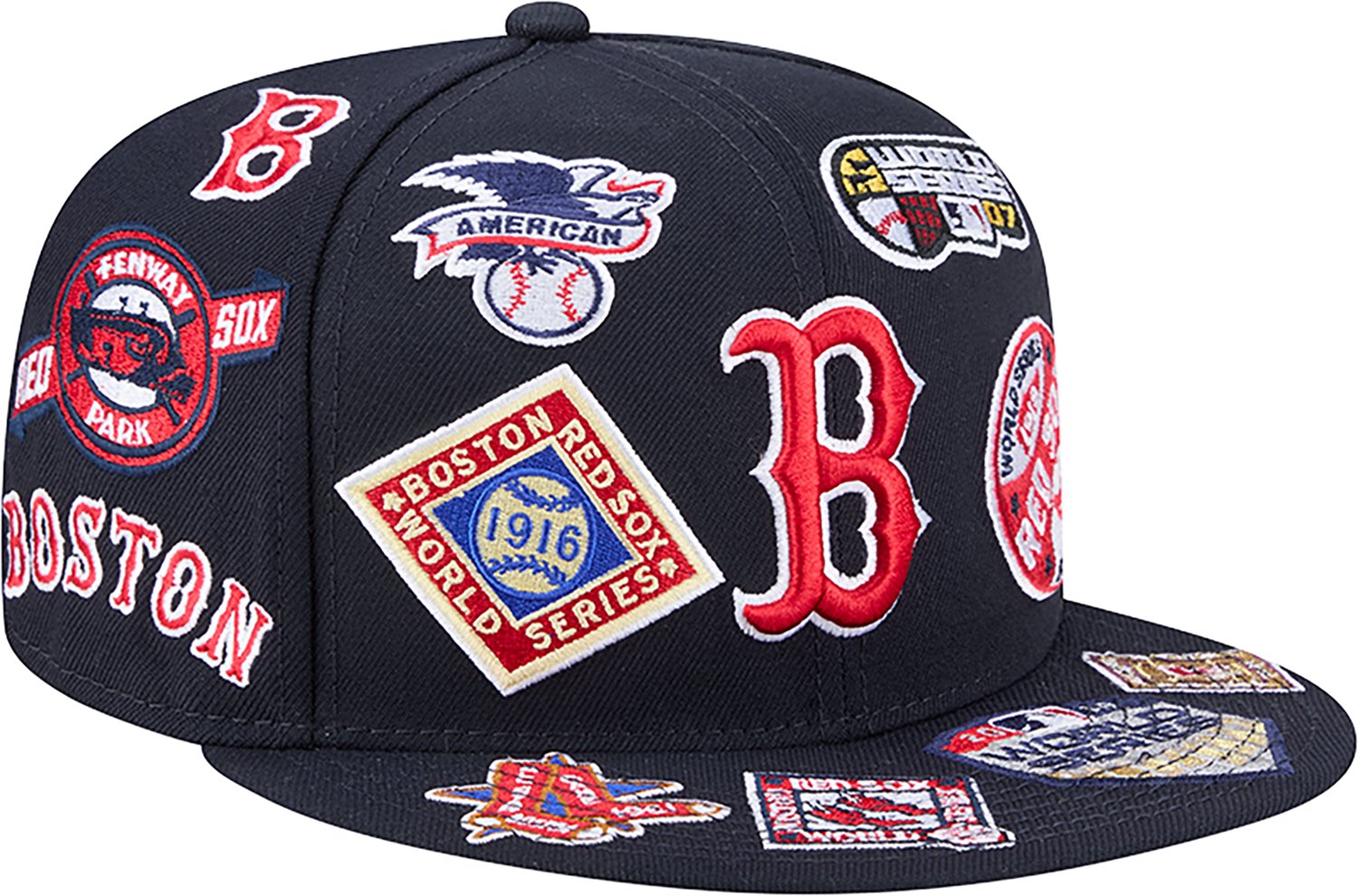 New Era Men's Boston Red Sox Allover Logo 9FIFTY Cap - view number 3