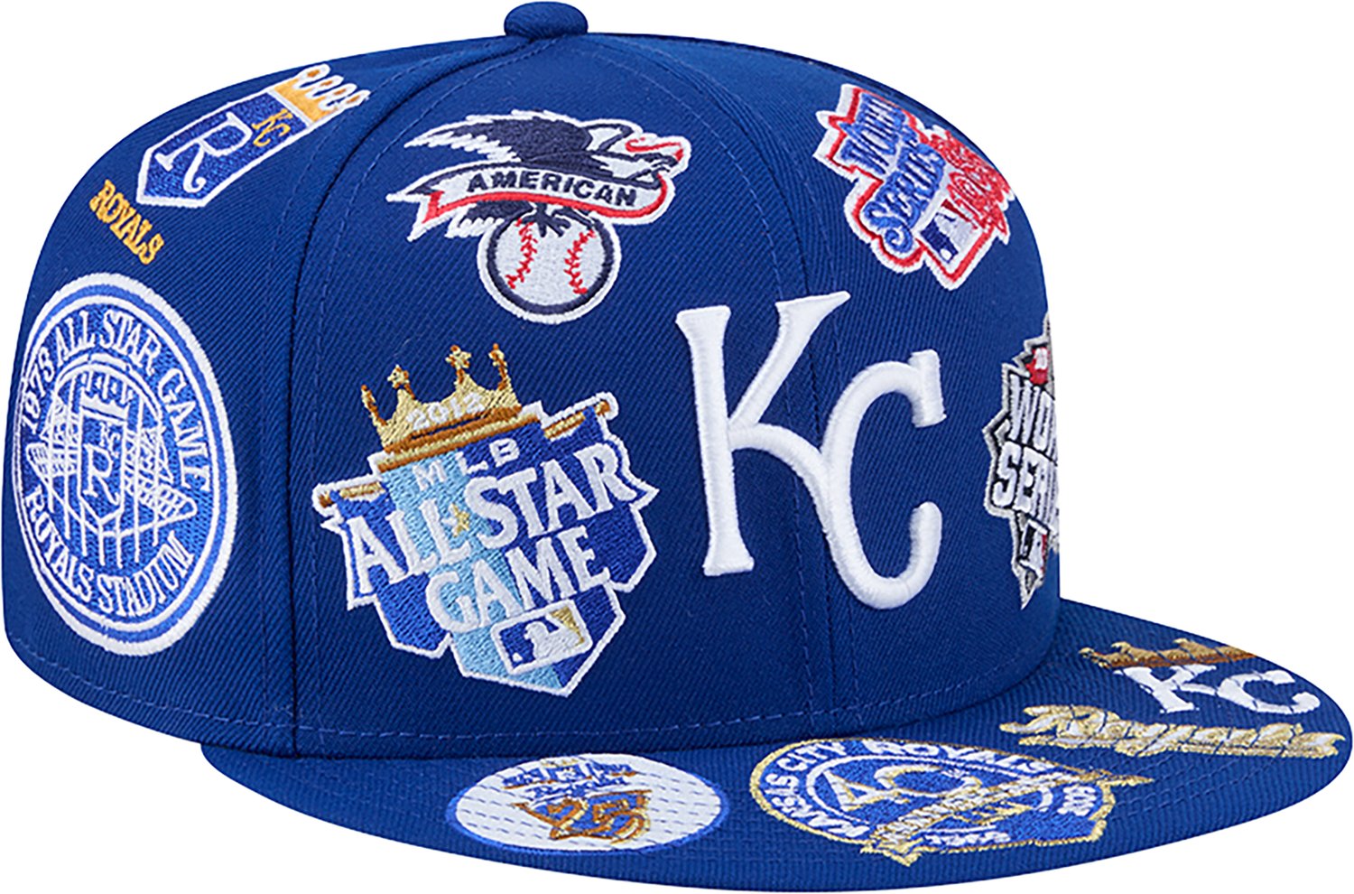 New Era Men's Kansas City Royals Allover Logo 9FIFTY Cap - view number 3