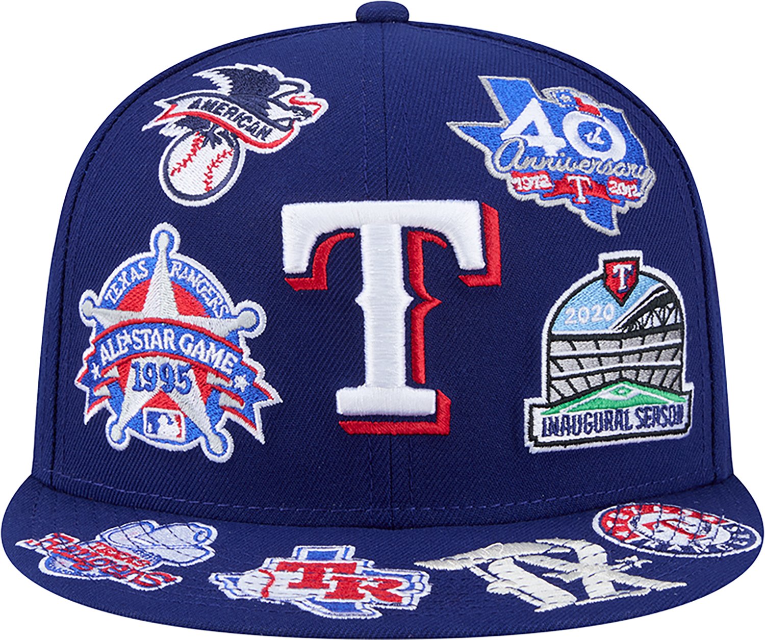 New Era Men's Texas Rangers Allover Logo 9FIFTY Cap - view number 2