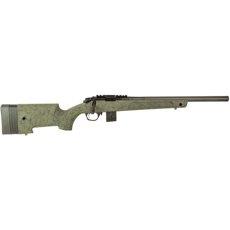 Bergara Rifles Bergara BMR-X Carbon Fiber .17 HMR 18" 1:9" 1/2"x28 #6 CF Bbl Green w/Black Webbing Rifle w/(1) 5rd & (1) 10rd Mag BMR012
