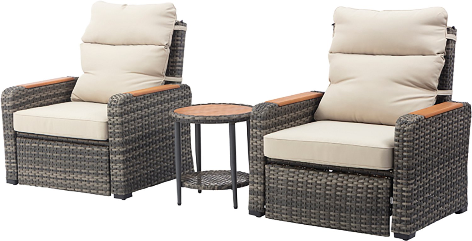 Teamson Home Wicker Recliner 3-piece Set - view number 2