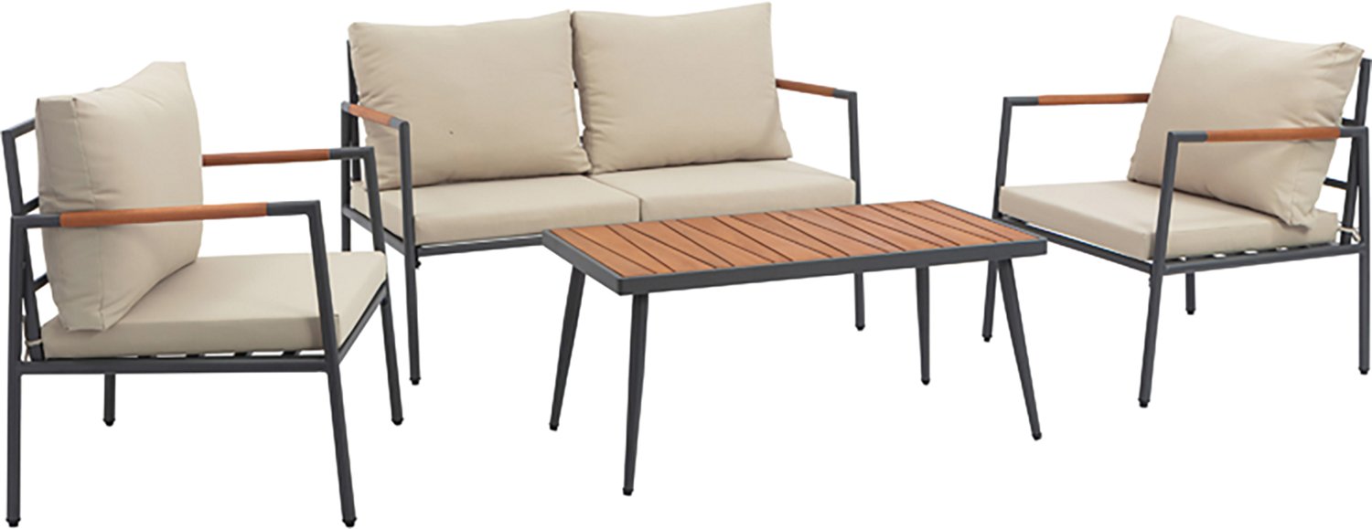 Teamson Home Steel Frame 02 Conversation 4-piece Set