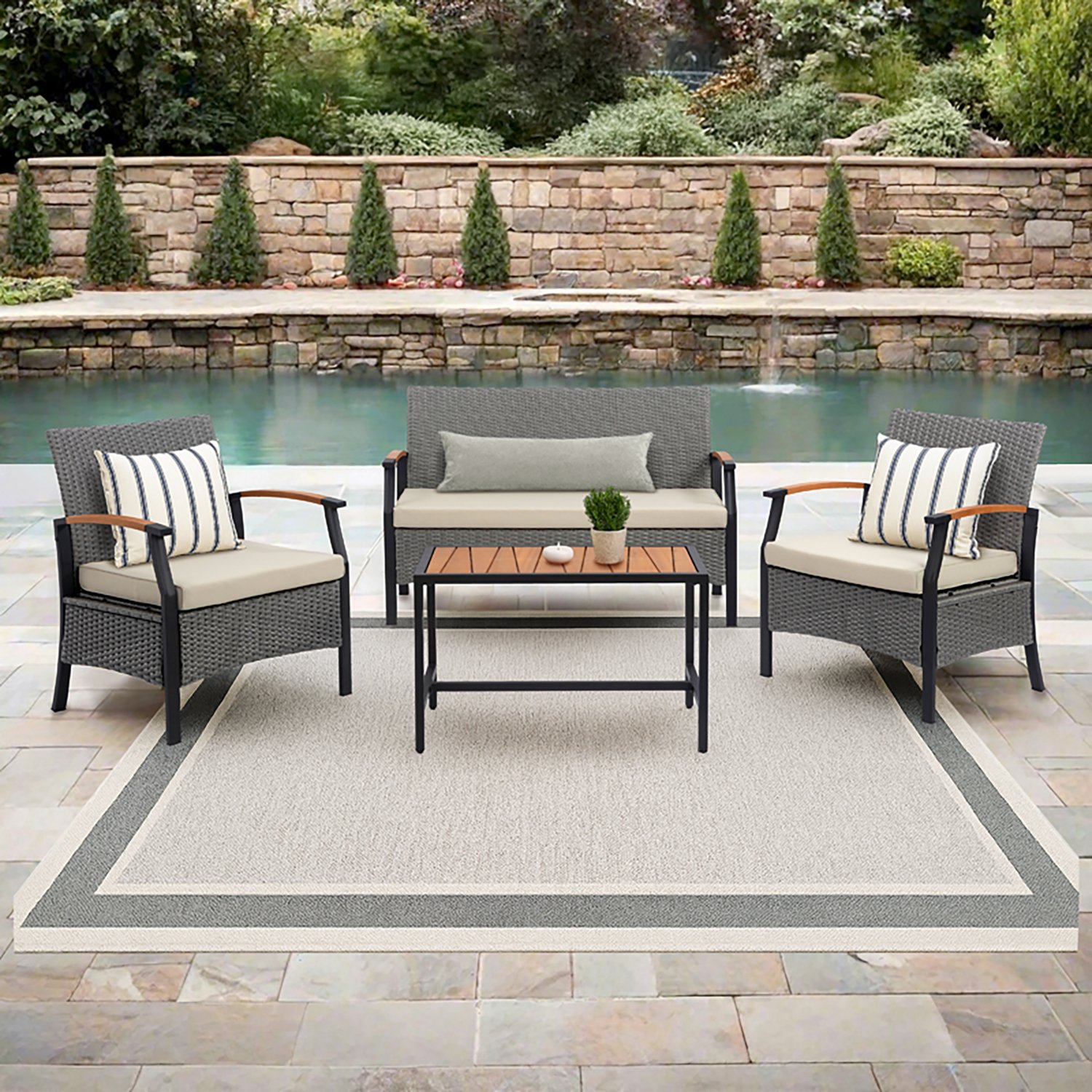 Teamson Home Steel Frame 03 Conversation 4-piece Set - view number 8