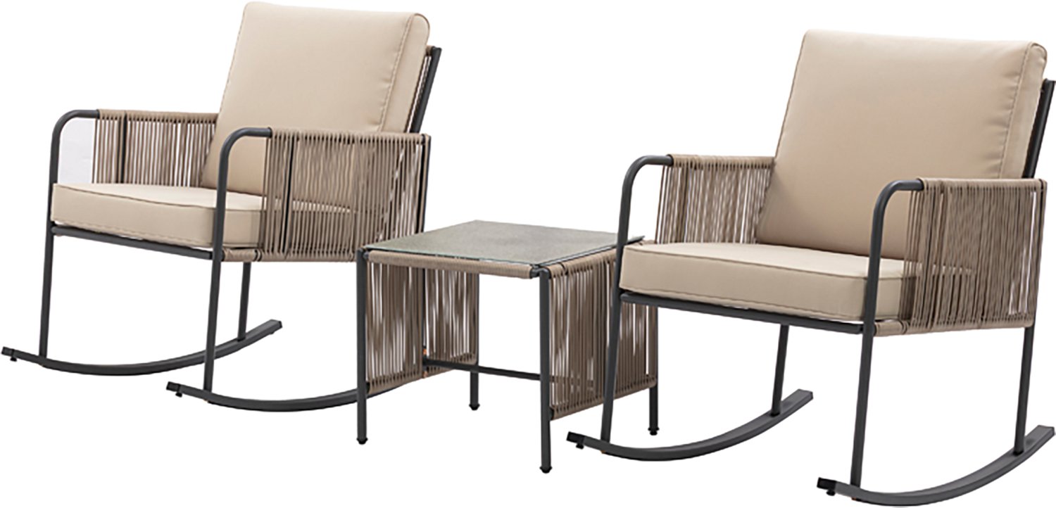 Teamson Home Steel Frame Rocking Chair Conversation 3-piece Set - view number 2